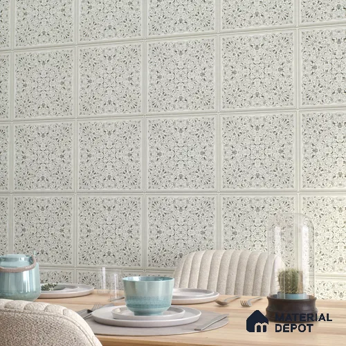 Moroccans Wall & Floor Tile TL 07247 Eternal Bloom 1 ft x 1 ft Ceramic Matte Finish - 9 mm | 2 mm Spacer is Mandatory | Suitable For Bathroom, Kitchen, Dining Area | Please Expect a Slight Variation of Pattern